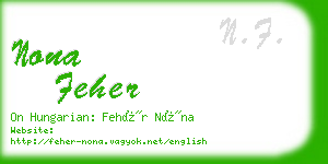 nona feher business card